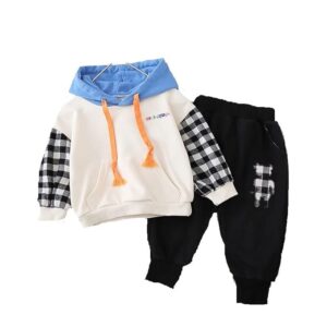 Googo Gaaga Boy's Cotton Printed Full Sleeves Hoodie Sweatshirt with Jogger Set