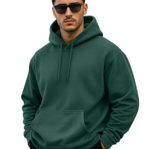 Veirdo® Polycotton Spun Oversized Fit Drop Shoulder Hooded Sweatshirt Full Sleeves Solid Jumper Hoodie for Men/Boys (Sizes: S to 2XL)