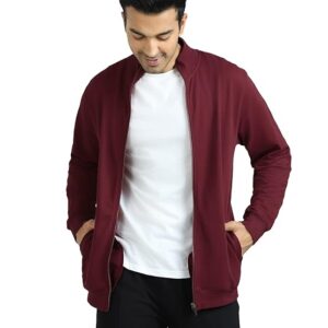 XYXX Men's Cruze Regular Fit High Neck Zip-Up Winter Jacket with Full Zipper Closure and Side Pockets