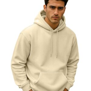 Veirdo® 280 GSM Cotton Fleece | Hooded Neck Full Sleeve | Regular Fit Sweatshirt | Solid Hoodie for Men | Sizes: S to 3XL