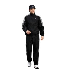 Adidas Men Training Mock Collar Long Sleeve Track Suit - Regular Fit Polyester Activewear Set Lightweight, Breathable Sportswear track suit for Gym, Running, Fitness, Casual For Fall Winter