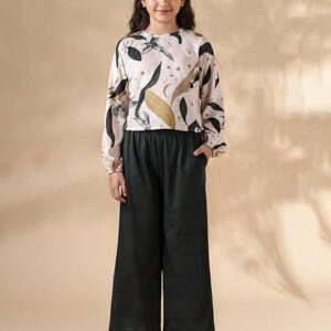 HELLCAT Elegant Floral Print Co-Ord Set for Girls 11-16 Years| Trendy Matching Top & Bottom Set