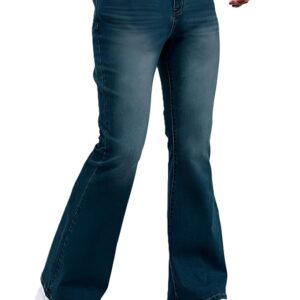 Ben Martin Men’s Bell Bottom Jeans || Bootcut Denim Pants || Wide Leg Flared Jeans for Men || High Waist Stretchable Retro Fit || Cotton Jeans for College Casual (1)