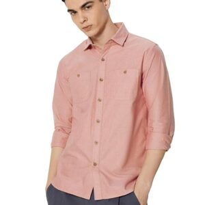 Symbol Premium Men's Casual Oxford Double Pocket Shirt - Regular Fit | Full Sleeve | Pure Cotton (Available in Plus Sizes)