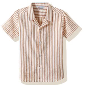 Amazon Brand - Symbol Kids Boy's Half Sleeves Striper Regular Fit Shirt