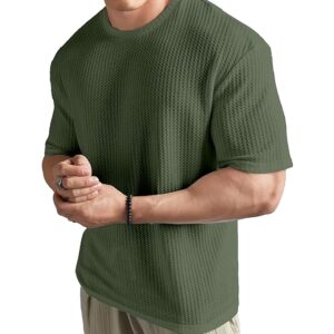 SHODOX® Men Oversized T Shirt Solid Dotted Design | Round Neck Loose Fit Drop Shoulder Casual Cotton T-Shirt for Men