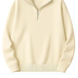 Mack Jonney Men’s Fleece Half-Zip High Neck Sweatshirt | Warm & Stylish Winter Wear -M4563