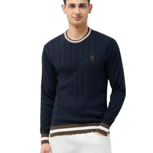 U.s.Polo Association Men's Vertical Striped Patterned Knit Regular fit Sweater